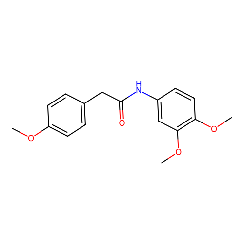 N-(3,4-dimethoxyphenyl)-2-(4-methoxyphenyl)acetamide structure