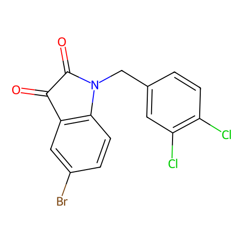 5-Bromo-1-[(3,4-dichlorophenyl)methyl]indole-2,3-dione structure