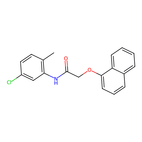 N-(5-chloro-2-methylphenyl)-2-(1-naphthyloxy)acetamide structure