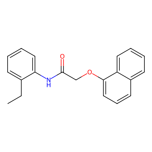 N-(2-ethylphenyl)-2-(1-naphthyloxy)acetamide structure