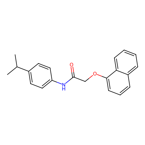 N-(4-isopropylphenyl)-2-(1-naphthyloxy)acetamide structure