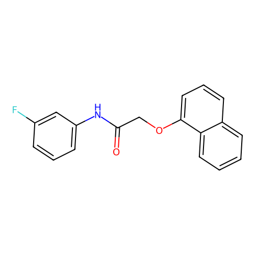 N-(3-fluorophenyl)-2-(1-naphthyloxy)acetamide structure