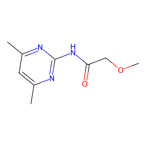 N-(4,6-dimethyl-2-pyrimidinyl)-2-methoxyacetamide structure