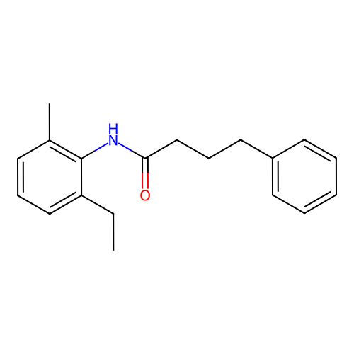 N-(2-ethyl-6-methylphenyl)-4-phenylbutanamide structure
