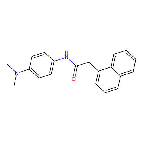 N-[4-(dimethylamino)phenyl]-2-(1-naphthyl)acetamide structure