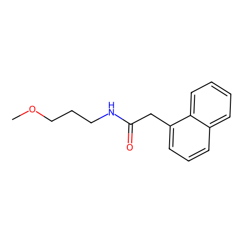 N-(3-methoxypropyl)-2-(1-naphthyl)acetamide structure