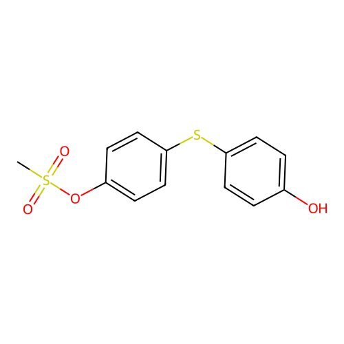 4-[(4-Hydroxyphenyl)sulfanyl]phenyl methanesulfonate structure