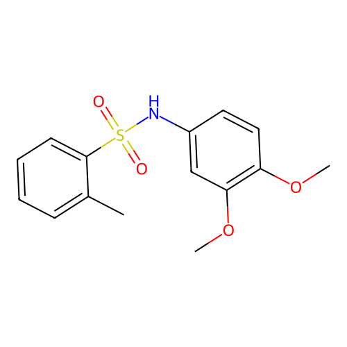 N-(3,4-dimethoxyphenyl)-2-methylbenzenesulfonamide structure