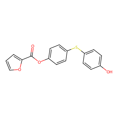 4-[(4-Hydroxyphenyl)sulfanyl]phenyl 2-furoate structure
