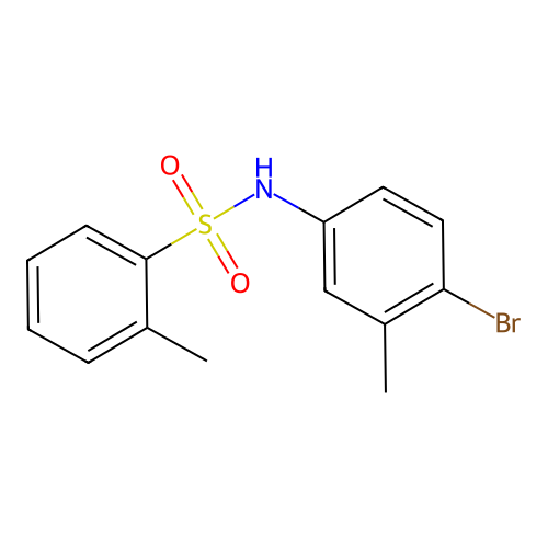 N-(4-bromo-3-methylphenyl)-2-methylbenzenesulfonamide structure