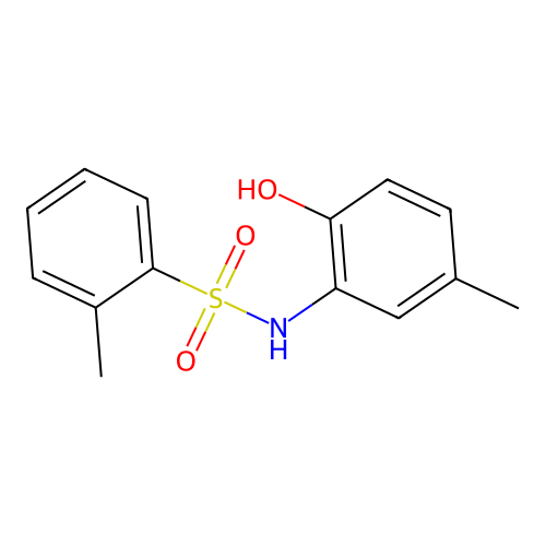 N-(2-hydroxy-5-methylphenyl)-2-methylbenzenesulfonamide structure