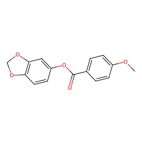 1,3-Benzodioxol-5-yl 4-methoxybenzoate structure