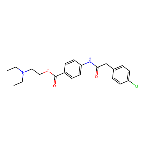 2-(Diethylamino)ethyl 4-{[(4-chlorophenyl)acetyl]amino}benzoate structure