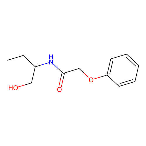 N-[1-(hydroxymethyl)propyl]-2-phenoxyacetamide structure