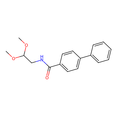 N-(2,2-dimethoxyethyl)[1,1'-biphenyl]-4-carboxamide structure