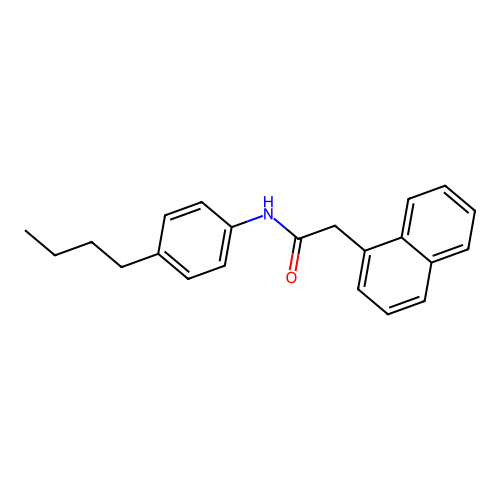 N-(4-butylphenyl)-2-(1-naphthyl)acetamide structure