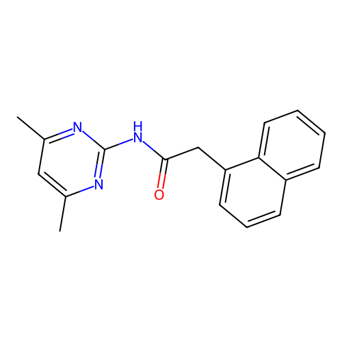 N-(4,6-dimethyl-2-pyrimidinyl)-2-(1-naphthyl)acetamide structure