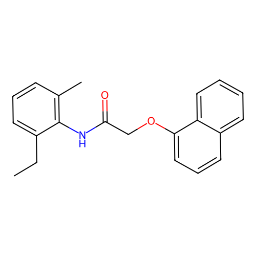 N-(2-ethyl-6-methylphenyl)-2-(1-naphthyloxy)acetamide structure