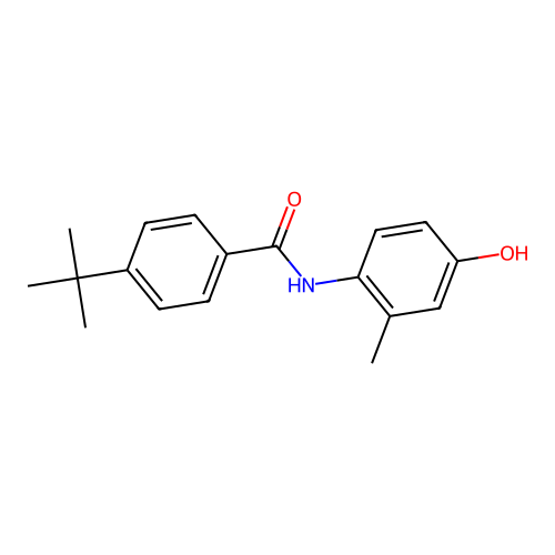 4-tert-butyl-N-(4-hydroxy-2-methylphenyl)benzamide structure
