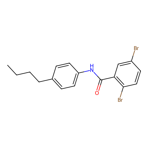 2,5-dibromo-N-(4-butylphenyl)benzamide structure