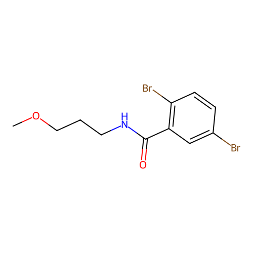 2,5-dibromo-N-(3-methoxypropyl)benzamide structure