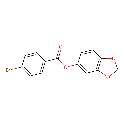 1,3-Benzodioxol-5-yl 4-bromobenzoate structure