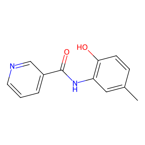 N-(2-hydroxy-5-methylphenyl)nicotinamide structure