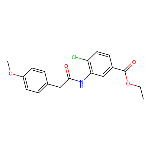 Ethyl 4-chloro-3-{[(4-methoxyphenyl)acetyl]amino}benzoate structure