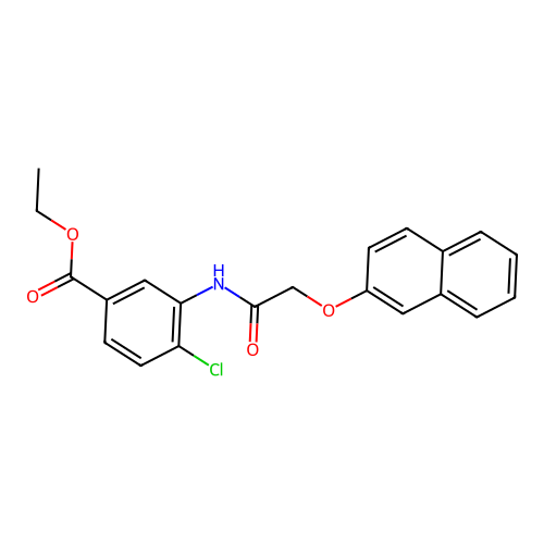 Ethyl 4-chloro-3-{[(2-naphthyloxy)acetyl]amino}benzoate structure