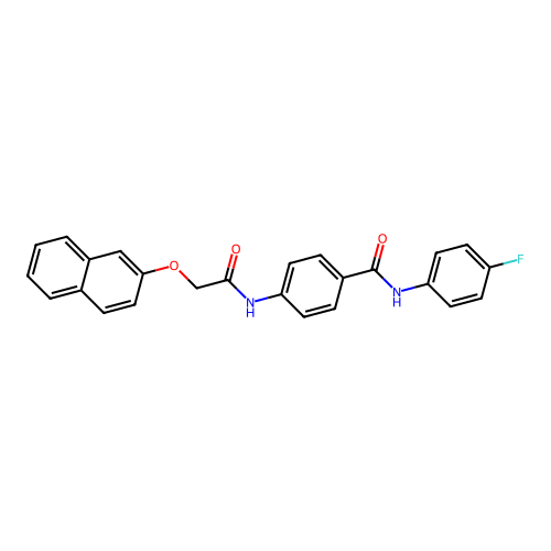 N-(4-fluorophenyl)-4-{[(2-naphthyloxy)acetyl]amino}benzamide structure