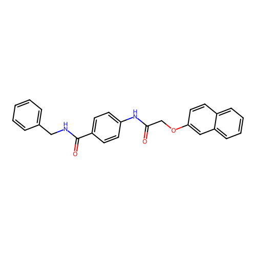 N-benzyl-4-{[(2-naphthyloxy)acetyl]amino}benzamide structure