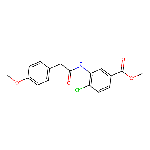 Methyl 4-chloro-3-{[(4-methoxyphenyl)acetyl]amino}benzoate structure
