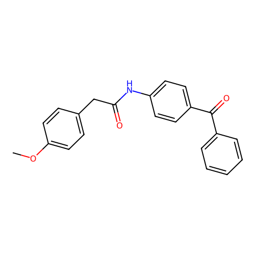 N-(4-benzoylphenyl)-2-(4-methoxyphenyl)acetamide structure