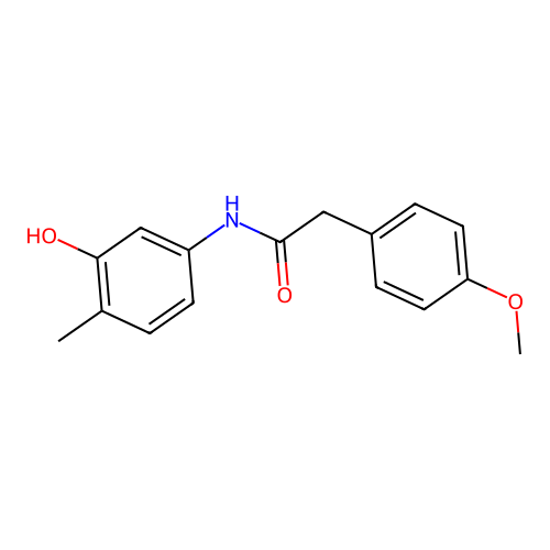N-(3-hydroxy-4-methylphenyl)-2-(4-methoxyphenyl)acetamide structure