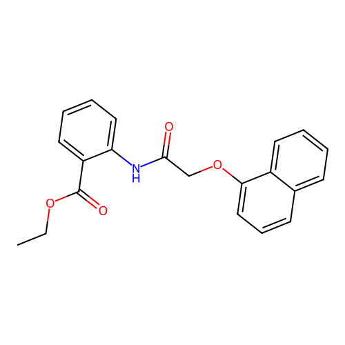 Ethyl 2-{[(1-naphthyloxy)acetyl]amino}benzoate structure