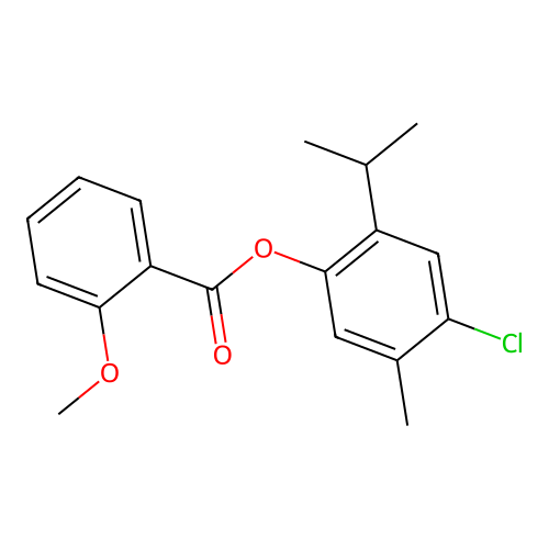 4-Chloro-2-isopropyl-5-methylphenyl 2-methoxybenzoate structure