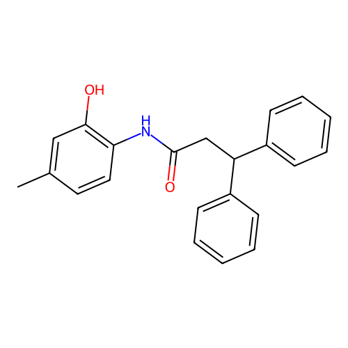 N-(2-hydroxy-4-methylphenyl)-3,3-diphenylpropanamide structure