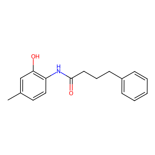 N-(2-hydroxy-4-methylphenyl)-4-phenylbutanamide structure