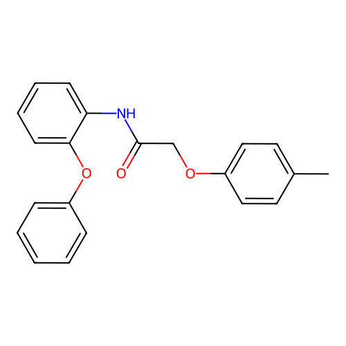 2-(4-methylphenoxy)-N-(2-phenoxyphenyl)acetamide structure