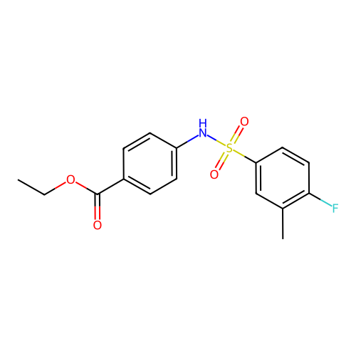 Ethyl 4-{[(4-fluoro-3-methylphenyl)sulfonyl]amino}benzoate structure