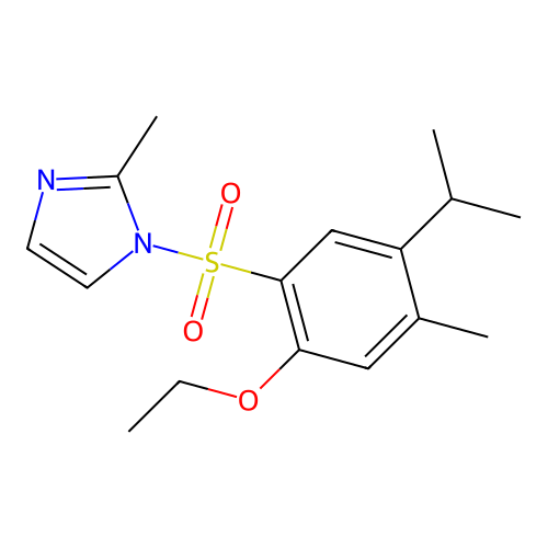 1-{[2-Ethoxy-4-methyl-5-(methylethyl)phenyl]sulfonyl}-2-methylimidazole structure
