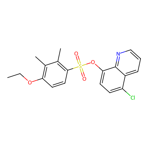 5-Chloro-8-quinolinyl 4-ethoxy-2,3-dimethylbenzenesulfonate structure