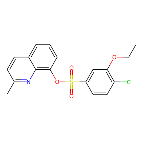2-Methyl-8-quinolyl 4-chloro-3-ethoxybenzenesulfonate structure