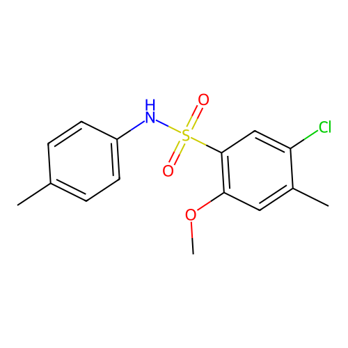 5-chloro-2-methoxy-4-methyl-N-(4-methylphenyl)benzenesulfonamide structure