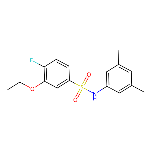 N-(3,5-dimethylphenyl)-3-ethoxy-4-fluorobenzenesulfonamide structure