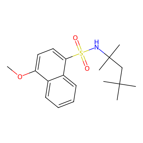 4-methoxy-N-(2,4,4-trimethylpentan-2-yl)naphthalene-1-sulfonamide structure