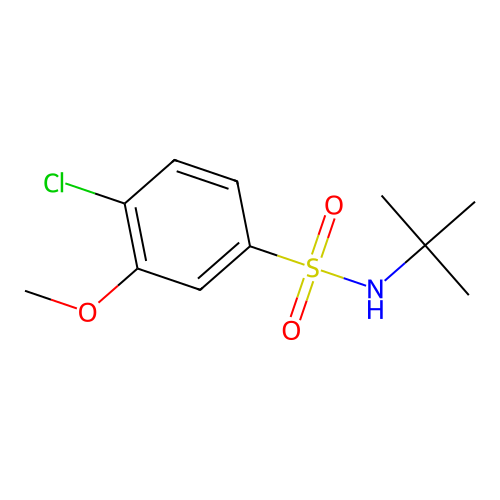 N-tert-butyl-4-chloro-3-methoxybenzenesulfonamide structure