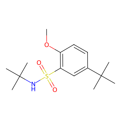 N,5-ditert-butyl-2-methoxybenzenesulfonamide structure