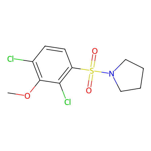 2,6-Dichloro-3-(1-pyrrolidinylsulfonyl)phenyl methyl ether structure
