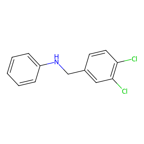 N-[(3,4-dichlorophenyl)methyl]aniline structure